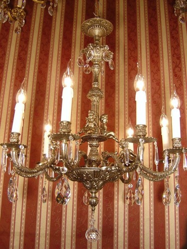 French brass chandelier - french,