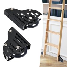 2Pcs Sliding Library Ladder Hardware Stable for Bookshelves Furniture Door