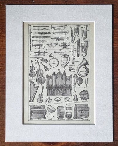 Vintage french music print - french,