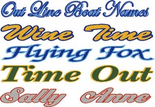 Out Lined Narrow Canal Boat