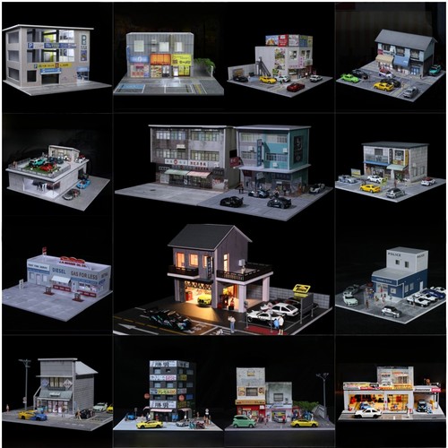 Diorama garage model led - 1/64,
