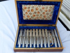 INTERESTING 23 PIECE VICTORIAN SILVER PLATE ROBERTS & BELK DESSERT CUTLERY SET