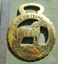 KB Horse Brass: Peterborough 2003, FreeP&P, shire heavy farming plough show SHS