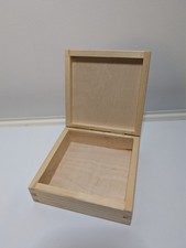 Small Square Plain Wooden Box