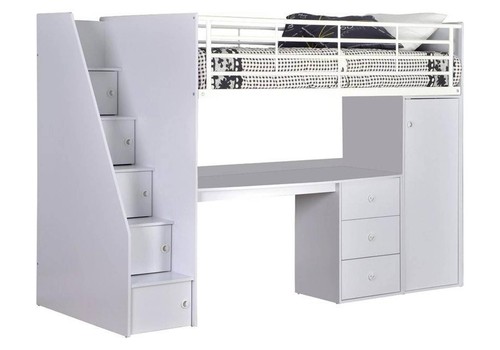 White wood finish captains - white,