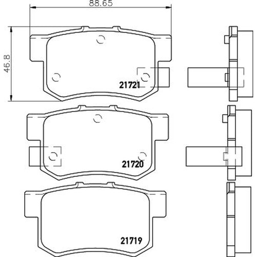 Don rear brake pad - rear,