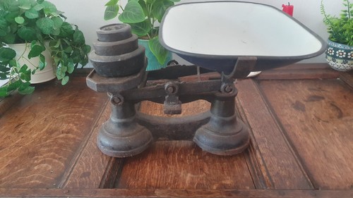Vintage scales with weights