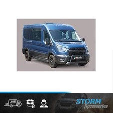 MACH EC Stainless BLACK Front A-Bar, Bull Bar - 63mm for Ford Transit MK8 2014+