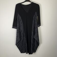 Chesca Balloon Midi Dress Size 1 Black Grey Immaculate fits UK 12 - 14 approx