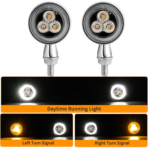 Chrome motorcycle led turn - chrome,