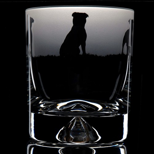 Staffy dog whiskey tumbler - staffy,