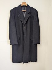 Coat Mens Large Hammersley Wool / Cashmere Full Length Overcoat Size 40R
