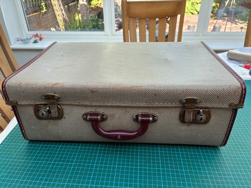 Vintage small suitcase display