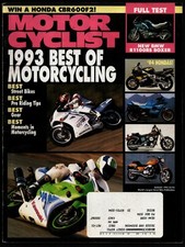 AUGUST 1993 MOTORCYCLIST