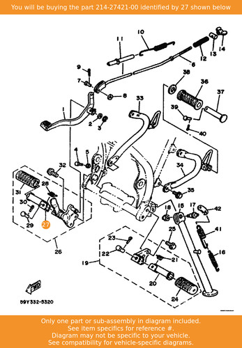 Yamaha footrest - footrest, 2