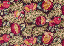 SANDERSON CURTAIN FABRIC DESIGN Cantaloupe Velvet 2 METRES CHERRY/ALABASTER