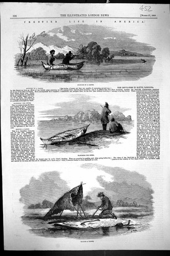 Old antique print - print, 1858