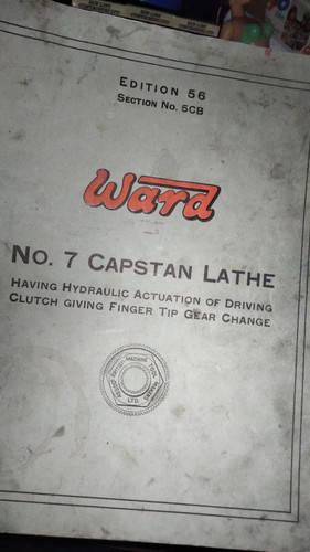 Ward capstan lathe - ward,