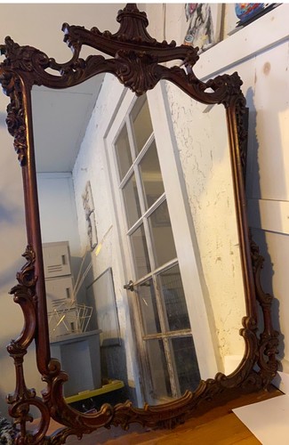 Antique mantel mirror m - antique, w.