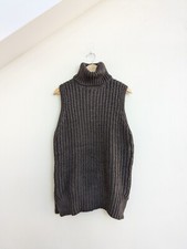 H&M Polo-neck rib knit slip over Grey BNWT Size XS Conscious collection 