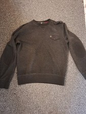 Men's Large Grey ONE TRUE SAXON jumper - Read Description