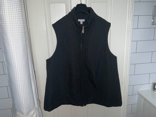 Ladies black quilted - , gilet