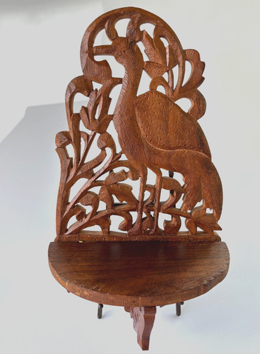 Vintage hand carved teak - vintage,