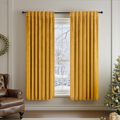 Roslynwood velvet curtains - velvet,