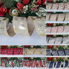 Christmas Ribbon Wired Edge