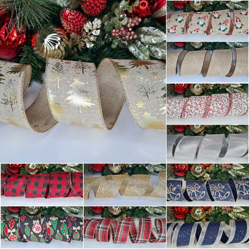 Christmas ribbon wired - christmas,