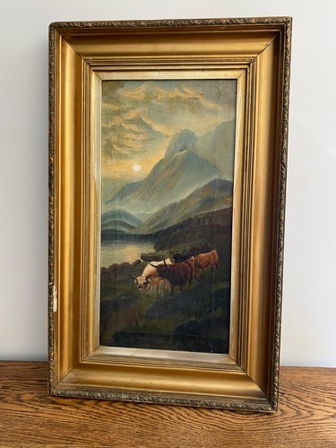 Antique huge framed oil - antique,