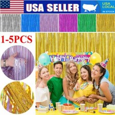 Metallic foil fringe curtain - foil,