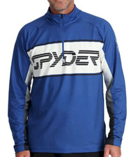 Spyder Mens Paramount Half Zip Top in Electric Blue XL was RRP £130