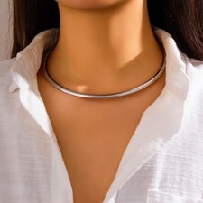 Gold Silver Choker Necklace