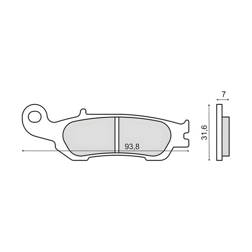 Front brake pads rms organic - front,