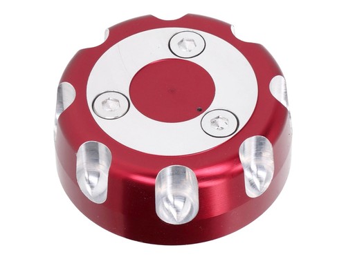 Fuel tank cap aluminum red - aluminum,