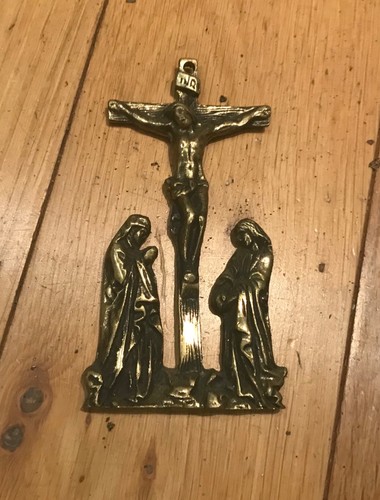 Vintage brass inri crucifix - inri, "crucifix"