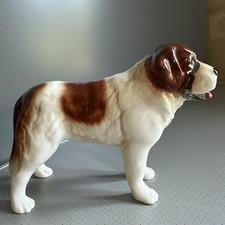 Vintage St Bernard Dog ceramic Figurine ornament Standing 15cmx11cm *made in Eng