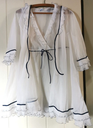 Vintage white navy baby - navy,
