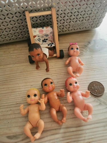Barbie mini babies wooden - barbie, x5