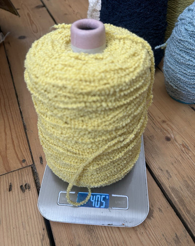 Yellow boucle yarn - yellow,