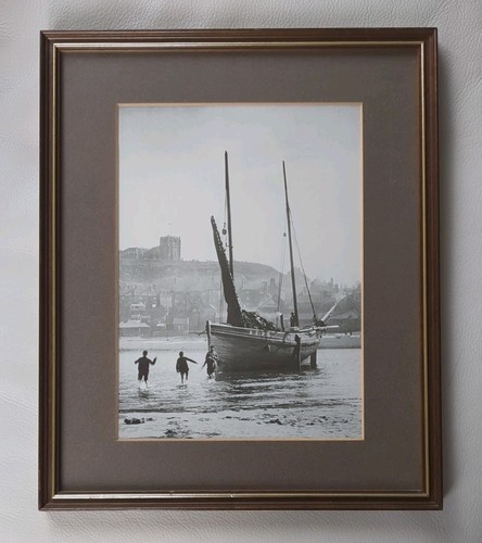 Framed print penzance lugger - penzance,