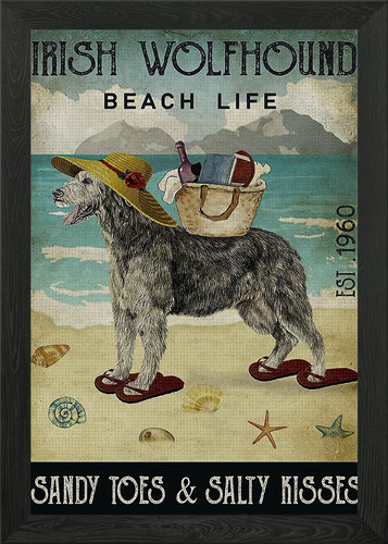 Irish wolfhound dog framed - wolfhound,