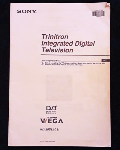 Sony wega trinitron 28dl10u - wega,