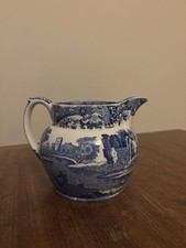 Copeland Spode Blue White Italian Pattern Barrel-Shaped Jug/Pitcher