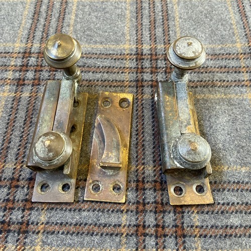 Victorian brass sash window - victorian,