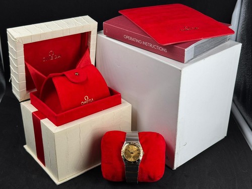 Omega ladies 18k gold and - ladies,