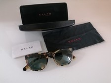 Ralph Lauren Women's Sunglasses Brown Tortoise Cat Eye + Case VG Condition