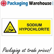 HA227 SODIUM HYPOCHLORITE SIGN CHEMICAL WATER PURIFICATION SALT TOXIC HAZARD