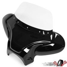 For Harley Yamaha Honda Motorcycle Front Batwing Fairing Windshield w/Bracket